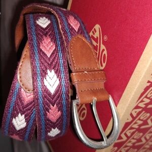 American Eagle Burgundy Knit Belt XL